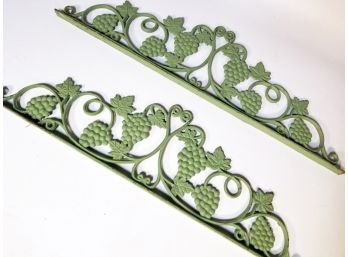 A Pair Of Wrought Iron Decorative Cornices