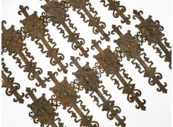 A Large Set Of Gothic Style Vintage Bronze Backplates