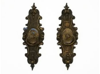 A Pair Of 19th Century Bronze Door Pulls