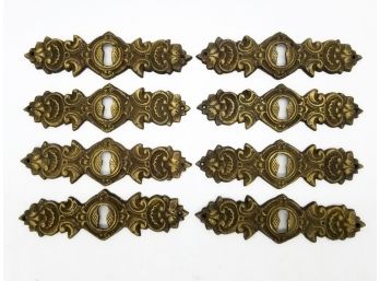 A Set Of 8 Victorian Bronze Key Hole Covers
