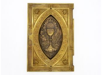 An Antique Bronze Tabernacle Door And Plaque