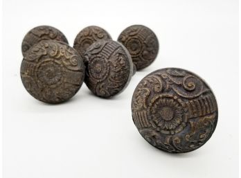 A Set Of 19th Century Eastlake Style Bronze Doorknobs