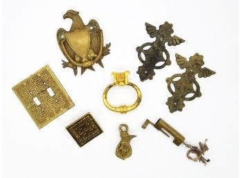 An Assortment Of Antique Bronze And Brass
