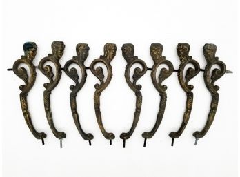 A Large Set Of Antique Bronze Furniture Buttresses, Or Legs