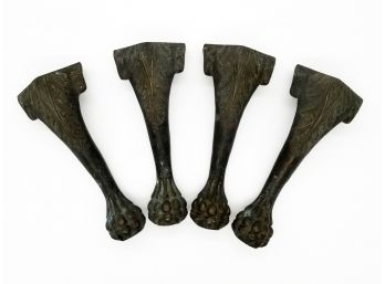 Incredible Large Antique Bronze Chippendale Style Legs