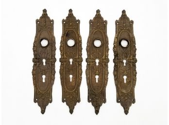 A Set Of 4 19th Century Beautifully Cast Bronze Backplates