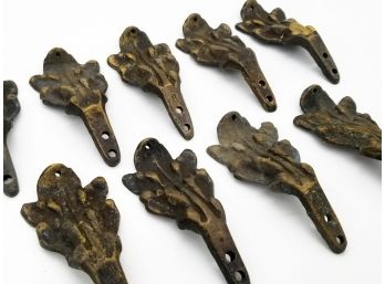 A Set Of Antique Bronze Leaf Details