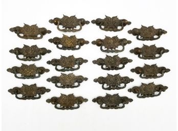 A Set Of 19th Century Dragon Motif Cast Bronze Cabinet Pulls