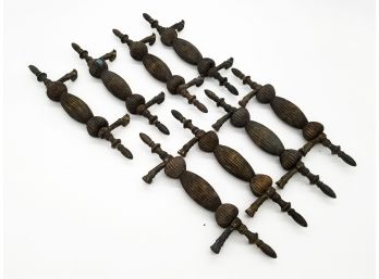 A Set Of 8 Antique Bronze Coffin Handles