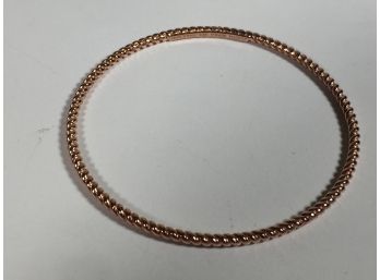 Lovely Authentic JUDITH RIPKA Rope Twist Sterling Silver Bangle With 14kt Rose Gold Overlay - Original JR Bag