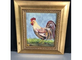 Cheerful Oil Painting By C. FADUS - Newtown,CT Artist - Sweet Piece - Nicely Framed - GREAT PIECE !