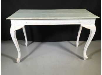 Fabulous Vintage Country French Table - Pale Green & White Paint - Fantastic Piece