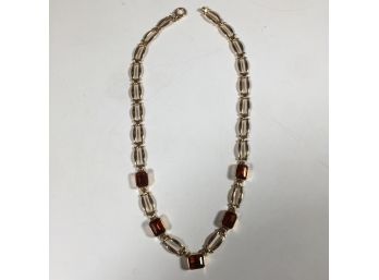 Absolutely STUNNING Antique  All 14kt Gold & Smoky Quartz Necklace - Beautiful Piece - 16.7 DWT Or 25.97 Grams