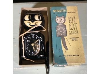 Original KIT KAT Clock With SUPER RARE ORIGINAL BOX - All Complete - Unsure Of Working Condition