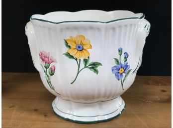 Very Pretty TIFFANY & CO Sintra Pattern Cachepot - Bright Colors - REALLY A GREAT Piece - Made In Portugal