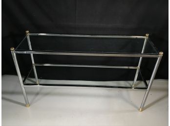 Fabulous Vintage Chrome Sofa Table - High Quality Piece - Very Functional - GREAT VINTAGE PIECE