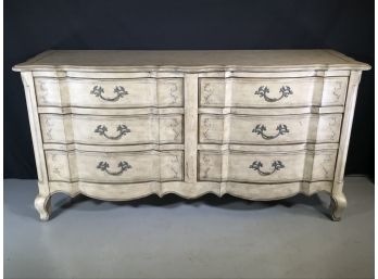 Absolutely Beautiful LANE Paint Decorated French Style Chest - Large Piece - Six Drawers - Very High Quality