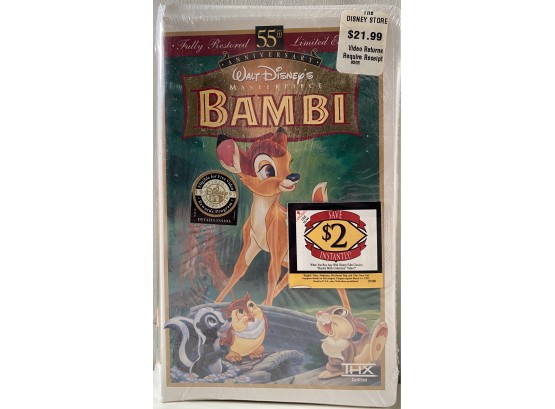 Disney VCR Bambi Black Diamond VCR  Movie