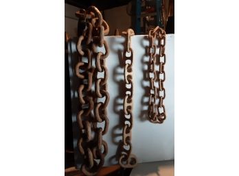 Wooden Chains The Big One Is About 32 In Long Small One Is About 24 And The Other Is About 14