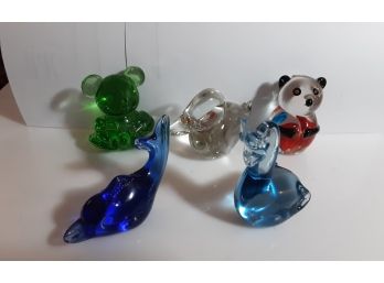 Lot Of Small Glass Figures