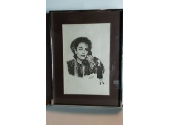 Drawing Of A Lady Signed Artist
