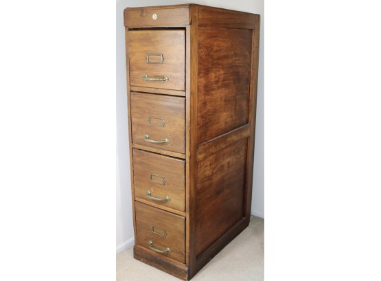 Su-Tall 4 Drawer Wood File Cabinet