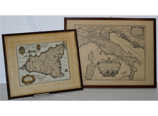 Two Framed Italian Maps