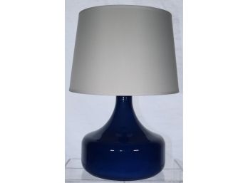 Cobalt Blue Glass Lamp