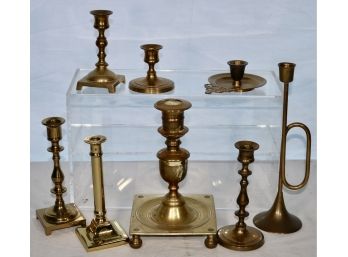 Collection Of Brass Candlesticks