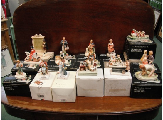 Mixed Lot Sebastian Miniatures And Christmas Ornaments - New Old Stock