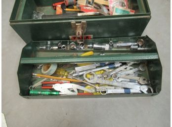 Vintage Park Metal Tool Box Full Of Tools