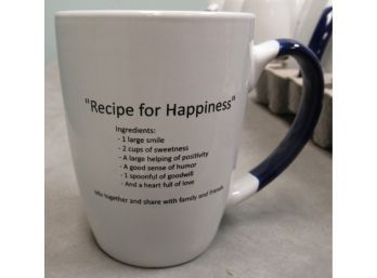 Lot Of 24 New 'Recipe For Happiness' Mugs