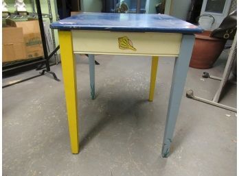 Painted Child's Wood Table