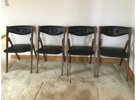 Sleek Coronet Wonderfold  Mid Century Folding Chairs
