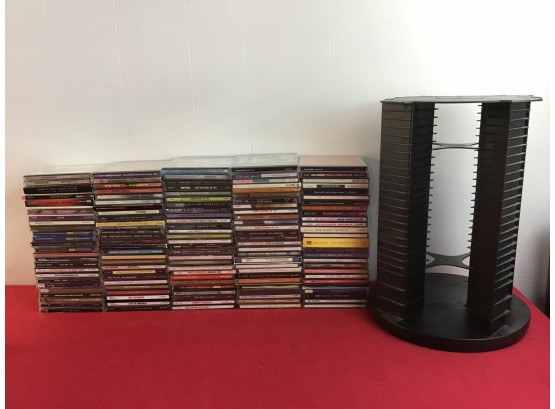 Huge Lot Of CD's And Holder
