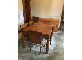 MId Century Dining Room Table 6 Chairs