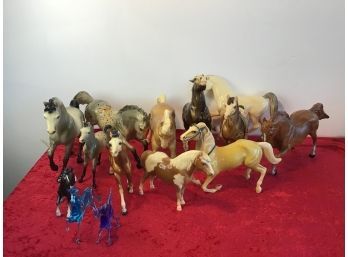 Huge Lot Of Vintage Large Collectible Horses