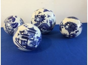 Blue White Decretive Balls