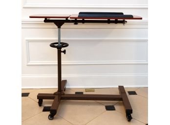Adjustable Rolling Laptop Desk Cart Bedside Table