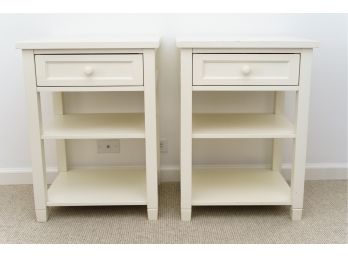1-drawer 2- Open Shelves Nightstands By Ethan Allen -A Pair