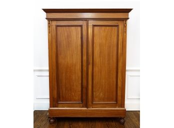 Beautiful Dutch Linen Chest  Armoire With Ball Footed Base