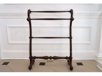 Mahogany Plantation Style Quilt Blanket Rack - Froelich Furniture