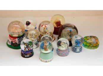 Collection Of Snow Globes And Paperweight