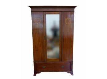 Antique English Armoire With Marquetry Design, Gullachsen & Son Ltd Newcastle-on-Tyne