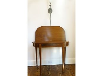 Vintage Federal Style Inlaid Mahogany Flip Top Console Table
