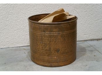 CopperBrass Tone Metal Container