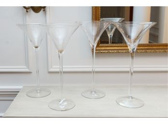Four 20 Inch Martini Glass Centerpiece Vases