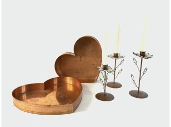 Copper Hearts And Candlesticks