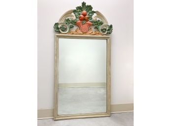 Very Vintage Tropical Fruit Painted Mirror