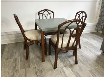 Ashley Manor Table And Four Ficks Reed Bamboo Chairs